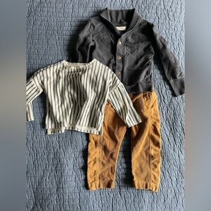 Pehr Bundle Perfect Outfit Shirt Pants and Sweater Size 2T